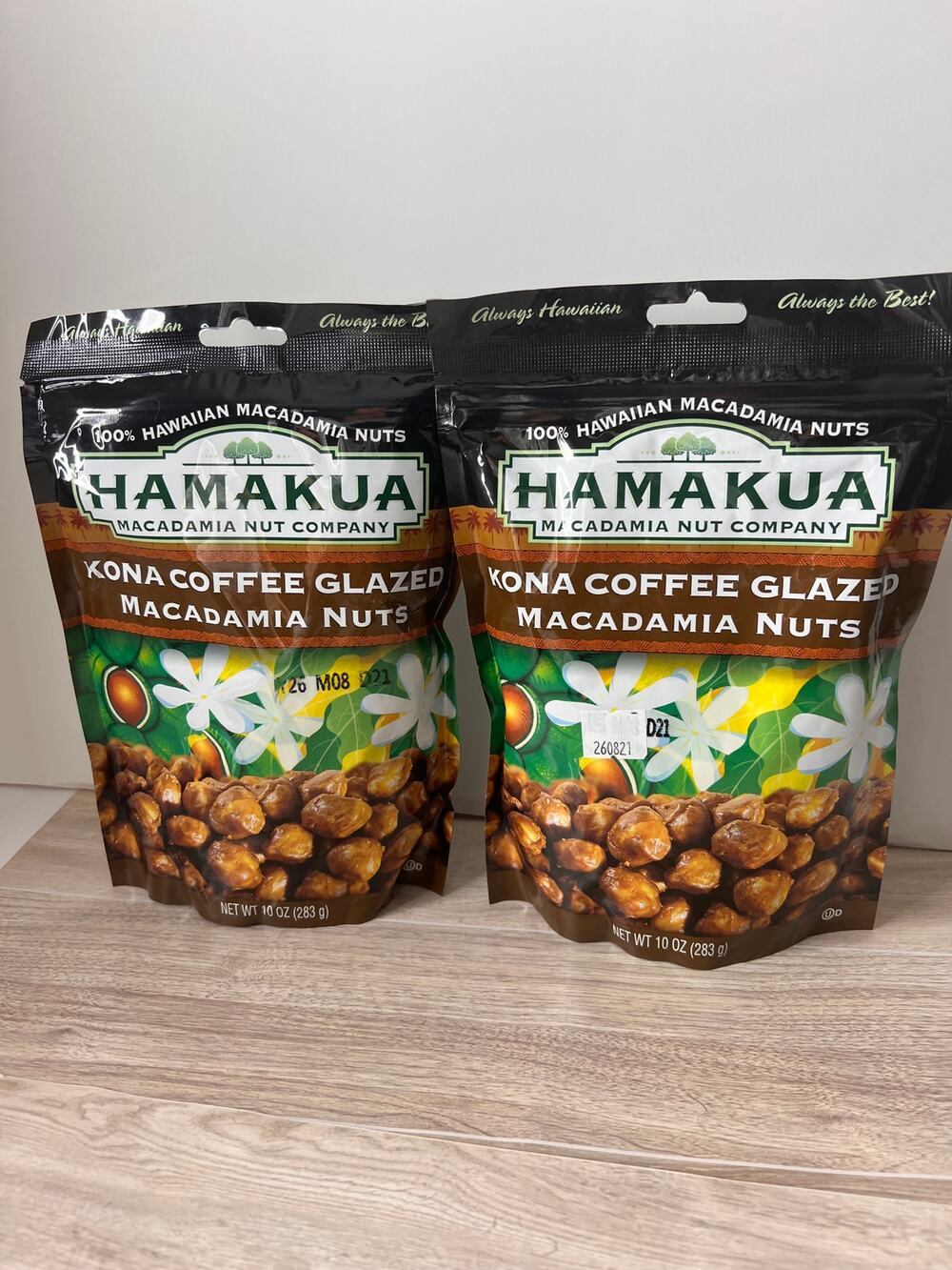 Hamakua kona Coffee  Glazed Macadamia Nuts - 10oz Hawaiian Pack of 2